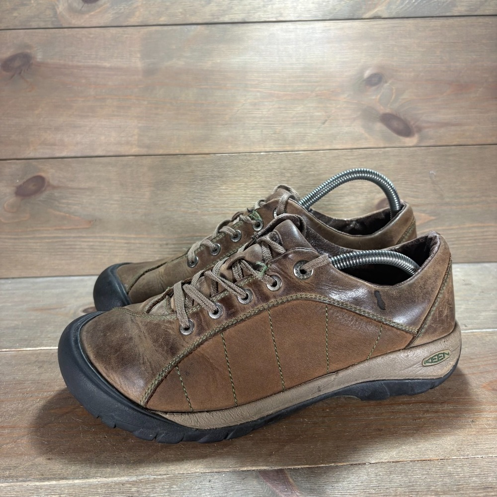 Keen Presidio Womens size 9.5 shoes Brown Leather Lace Up Comfort sneakers